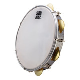 Pandeiro Phx Samba Music Profissional Pele Leitosa 10 Mad Pv