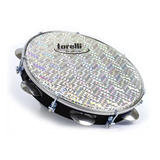 Pandeiro Preto 10 Pele Holografica Torelli - Tp309pr Abs