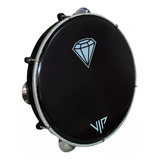 Pandeiro Vip 10 Pele Leitosa Diamante Abs Platinelas Inox Pr