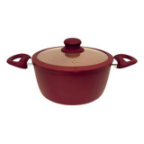 Panela Caçarola Indução Revestimento Cerâmica C/ Tampa 20 Cm