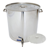 Panela Cervejeira Inox 125l Kit C/ Válvula + Fundo Falso