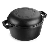 Panela De Ferro 2 Em 1 Forno Holandês E Panela De Pressão 5l