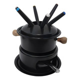 Panela De Fondue Chocolate Queijo Inverno Conjunto 11pc