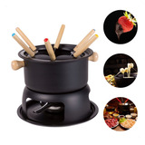 Panela De Fondue Chocolate Queijo Inverno Conjunto 11pc