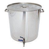 Panela De Inox Caldeirão N55 125 Litros C/ Válvula