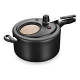 Panela De Pressão Superior Fechamento Interno Mta | 8 Litros - Preto/bege