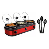 Panela Elétrica Triplo Buffet 3 Cubas C/ 2,4 L Inox- 110 V