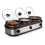 Panela Elétrica Triplo Buffet 3 Cubas C/ 2,4 L Inox- 110 V