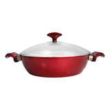 Panela Frigideira Com Tampa Wok Para Risotos Alta D=24cm