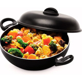 Panela Frigideira Wok Antiaderente Eiriflon 36cm C/tampa