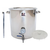 Panela Inox Cerveja 125 Litros C/ Fundo Falso E Chuveiro