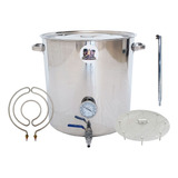 Panela Inox Cerveja Elétrica 125 Litros Kit Para Mostura
