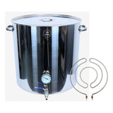 Panela Inox N60 157l C/ Válvula + Termômetro + Resistência