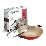 Panela Wok 32cm Antiaderente Cereja Premium