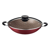Panela Wok Tramontina 32cm 4,4 Litros Antiaderente C/tampa