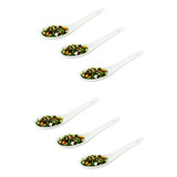 Panelinha Finger Food Porcelana Colher Branca 6 Peças