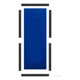 Pano Azul Royal C/ Tabelas Pretas P Sinuca Até 2,30x1,30