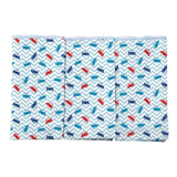 Pano De Boca Incomfral 34x40 Estampado Kit 3 Pcs Menino