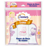 Pano De Boca Luxo Bordado Cremer C/3 Und - Menina