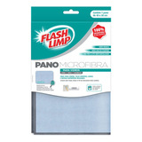 Pano De Microfibra Para Vidros 40x30cm - Flash Limp Cor Azul