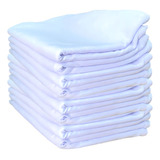 Pano De Prato Branco Atacado O Legitimo Kit Com 10 Peças Cor Pano Branco Liso Pe De Galinha Tecido Grosso Liso