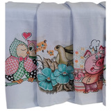Pano De Prato Estampado Pé De Galinha Legitimo 30 Peças