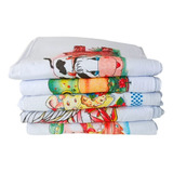 Pano De Prato Estampado Pe De Galinha Legitimo Kit 10 Unidad