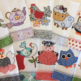 Pano De Prato Patchwork Bordado (kit C/ 20 Peças) - Atacado