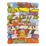 Pano De Prato Quatro Lados Estampado - 45 X 70 Cm- Kit C/20