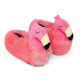 Pantufa 3d Flamingo Solado Borracha Tamanho 37 A 39 - Ricsen