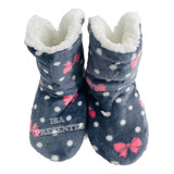 Pantufa Bota Infantil Menina Forrada Por