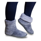 Pantufa Bota Polar Cano Longo Em Plush Super Quentinhas F\m