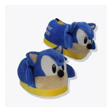 Pantufa Chinelo Infantil Sonic 3d Original Solado Borracha