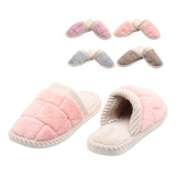 Pantufa Feminina Peluciada Antiderrapante Costurada Blocos