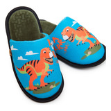 Pantufa Infantil Masculina Dinos Cotton Day