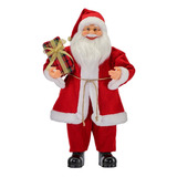 Papai Noel Com Presente 60cm Vermelho