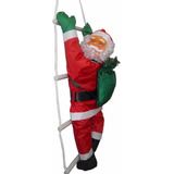 Papai Noel Escada Natalino Escalador Kit 7 Uni Enfeite Natal