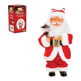Papai Noel Musical Luminária 35cm Grande Com Movimento