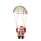 Papai Noel Musical Natal Paraquedista Movimento Cambalhota