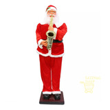 Papai Noel Musical Toca Saxofone Decoração