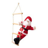 Papai Noel Subindo Escada 90cm Grande Guirlanda Natalina