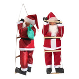 Papai Noel Subindo Escada 90cm Grande