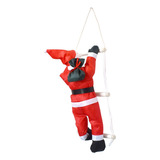 Papai Noel Subindo Na Corda Escada Decorações De 20cmx60cm