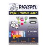 Papel A4 Transfer Laser Rígido Canecas Plásticas 100 Folhas 