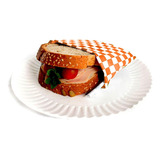 Papel Acoplado Xadrez Preto Hamburgue Lanche 500 Un