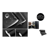 Papel Adesivo Contact Preto Fosco Lavável 45cmx2mt Envelopar