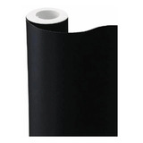 Papel Adesivo Contact Preto Fosco Opaco Lavável 45cm X 2m