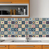 Papel Adesivo De Parede Para Cozinha Azulejo Português Retro