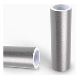 Papel Adesivo Geladeira Aço Escovado Prata Inox 10m X 60cm