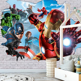 Papel Adesivo Quarto Menino Avengers Vingadores